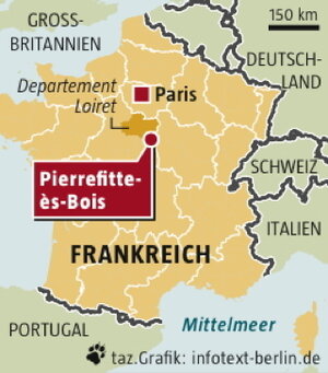 Eine Landkarte von Frankreich Eine Landkarte von Frankreich