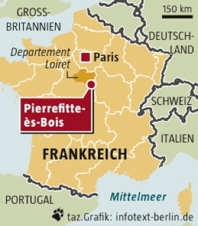 Eine Landkarte von Frankreich