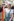 Eine Person mit pinken Haaren und Latzhose