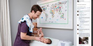 Mark Zuckerberg und seine Tochter Max