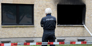 Brandschäden an einem Haus