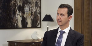 Baschar al-Assad im Interview mit der spanischen Nachrichtenagentur EFE.