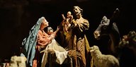 Jesus, Maria und Josef als Krippenfiguren