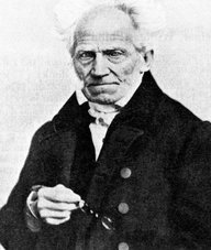 Ein schwarz-weiß Bild von Arthur Shopenhauer