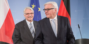 Witold Waszcykowski und Frank-Walter Steinmeier.