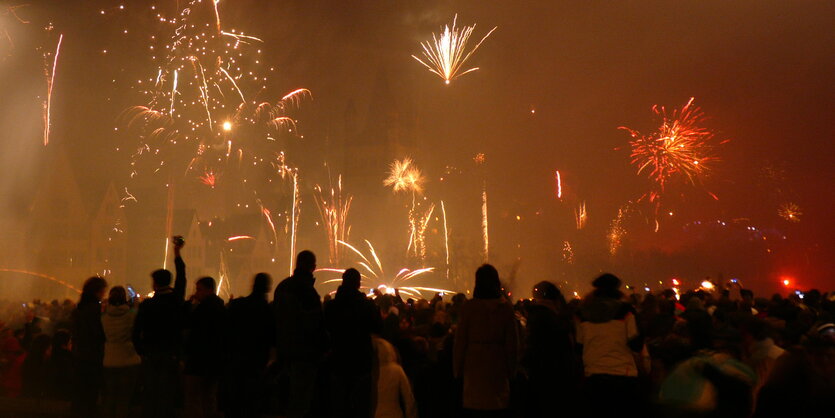 Feuerwerk in Köln an Silvester