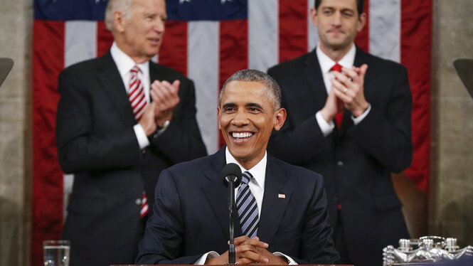 Barack Obama bei der Rede zur Lage der Nation