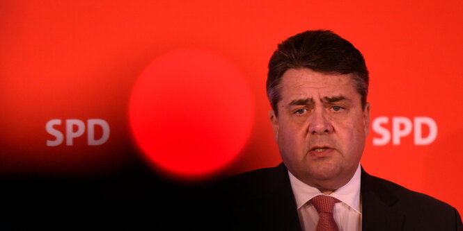 Sigmar Gabriel bei der Klausur des SPD-Bundesvorstands