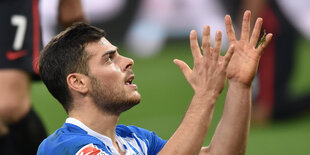 Hoffenheims Spieler Kevin Volland gestikuliert