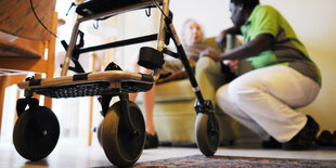 Rollator und Pflegesituation