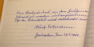 Adolf Eichmanns Unterschrift unter dem Gnadengesuch