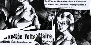 Collage eines Veranstaltungsflyers von 1916.